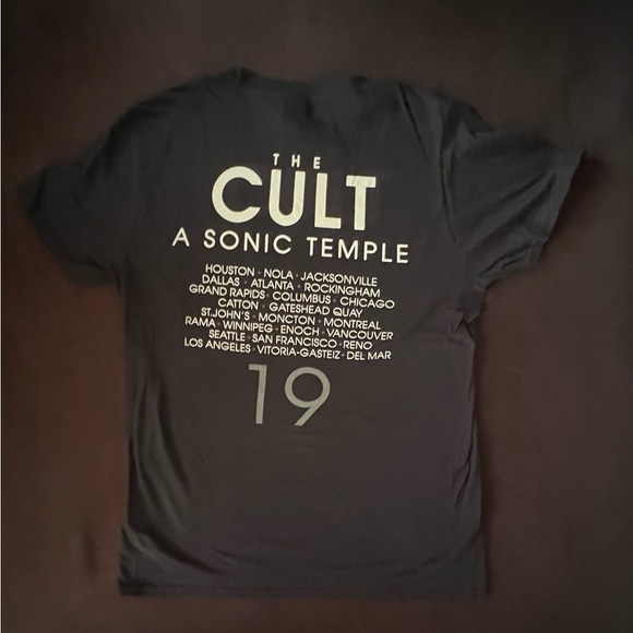 The Cult A Sonic Temple Official Concert T-shirt (20)19 Logo Dual Sided NWOT - Picture 7 of 15
